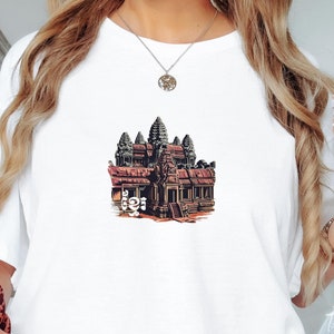 Khmer Angkor Wat Shirt Cambodian T Shirt Gift for Cambodian Heritage Travel Lover Top Cultural Pride Tee Southeast Asian T-Shirt