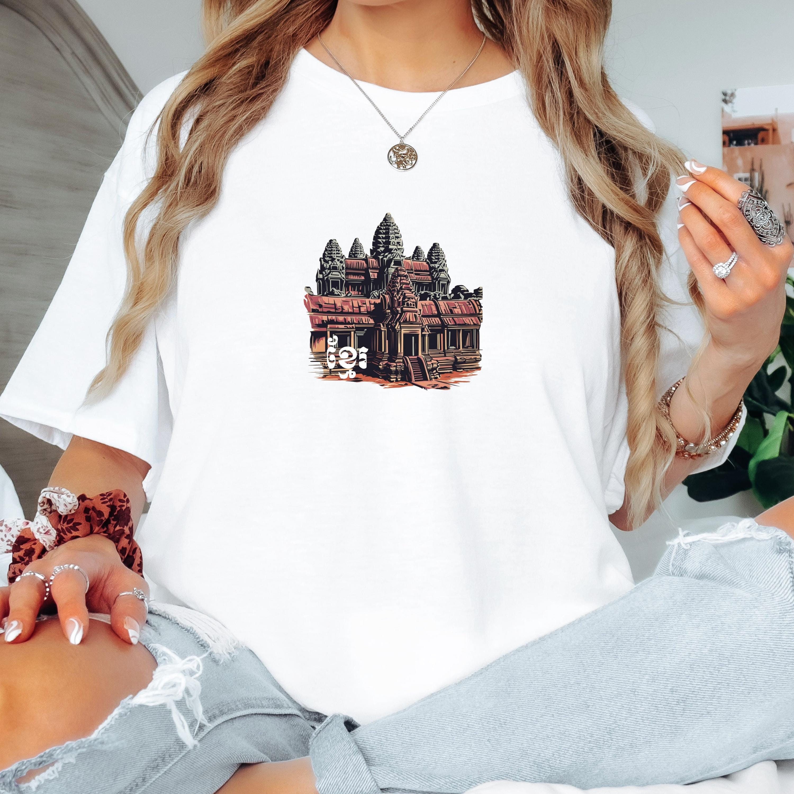 Khmer Angkor Wat Shirt Cambodian T Shirt Gift for Cambodian Heritage Travel Lover Top Cultural Pride Tee Southeast Asian T-Shirt