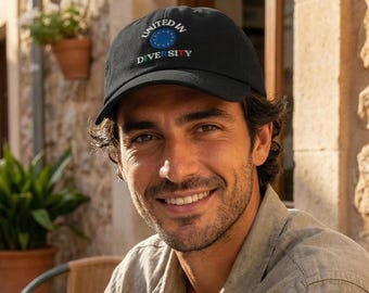 United in Diversity Cap – European Heritage Hat | EU Inspired Embroidered Dad Hat – Pro Europe Statement Cap