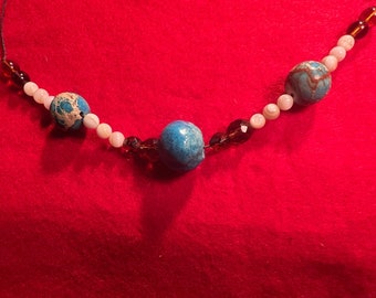 Glass Beads & Blue Orbs (Drum Adornment)