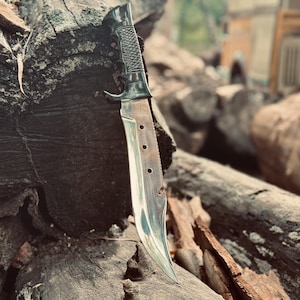 Custom Hunting Knife, Outdoor Knife, Tactical Knife, Personalized Knife, With Leather Sheath, Bushcraft Knife, Gift For Him, Christmas Gift