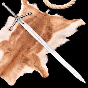 Handmade Carbon Steel Medieval Longsword: Knight Crusader LARP Sword