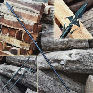 Handmade Viking Spear of Odin: Brass Gungnir Replica with Leather Grip
