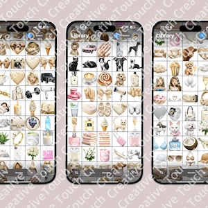 250+ iOS 18 Emoji Sticker Pack, Clean girl aesthetic Emoji Pack PNG stickers for texting, Everyday iPhone Emoji Apple Stickers for iMessage