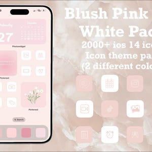2000+ Light Pink Iphone & Ipad iOS app icons IOS - 2,000+ light pink color icons apple app designs - build your aesthetic ios theme