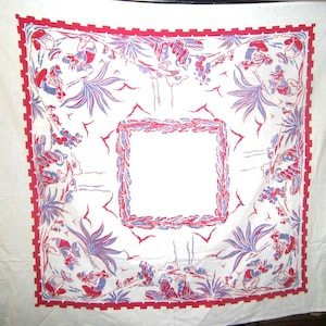1950s PRINT KITCHEN TABLECLOTH - South Of the Border