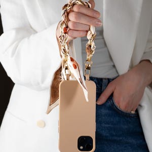 Susanno CASE 2 in 1 Zwart met Afneembare Telefoonketting | Sjaaleditie Dalmatiër | Telefoonkoord iPhone 16, iPhone 16 Pro Max, iPhone 16 +