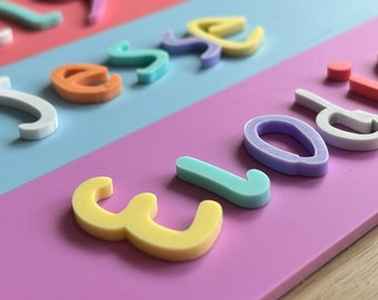 Personalized 3D Acrylic Name Sign | Pastel Nursery Decor