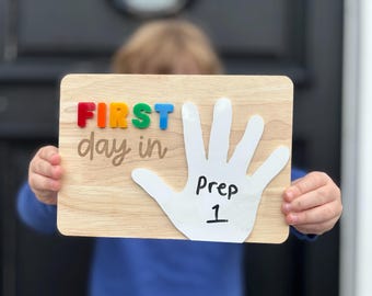 Personalized First Day of School Sign | Wooden Photo Prop
