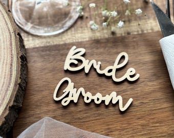 Wooden Wedding Place Names | Table Settings | Favours | Laser Cut Names | Custom Place Settings | Elegant Table Decor | Calligraphy Script