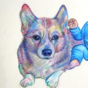 Custom Colorful Pet Portrait | Psychedelic