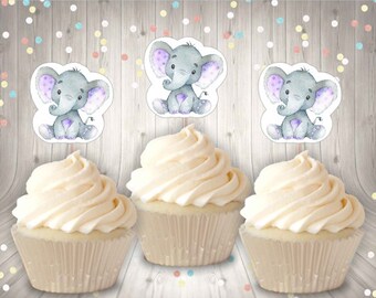 baby shower cupcakes elephant