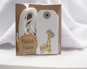 Baby Shower Wish Tree Favor Tags Gender Neutral Giraffe Journal Tags Journaling Tags set of 10