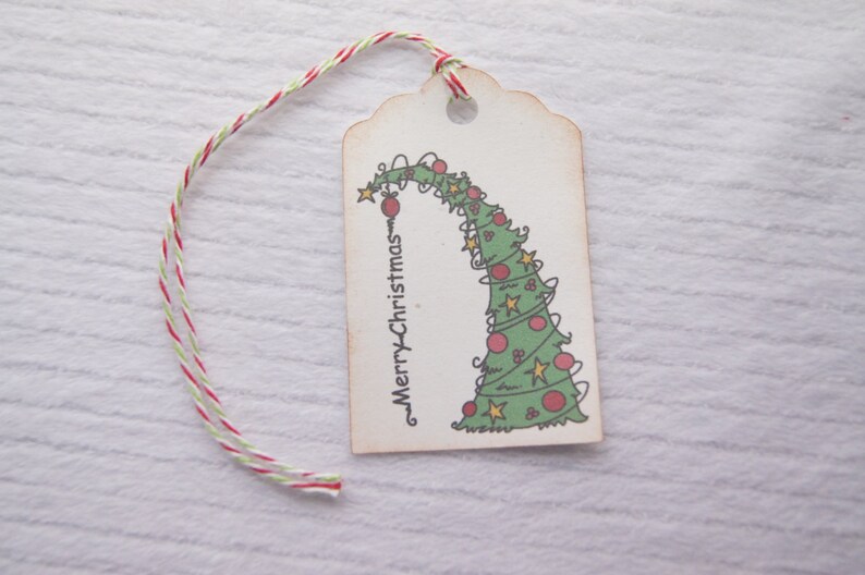 Christmas Tree Tags Set of 10 Etsy