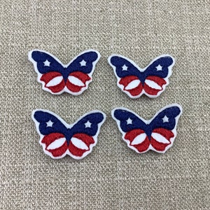 Patriotic Butterfly, 4th of July feltie CUT or UNCUT image 2