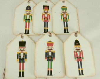 Nutcracker Christmas Tags Journal Tags Gift Tags Pricing Tags set of 10