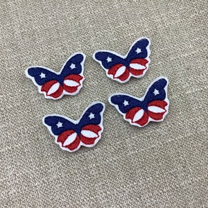 Patriotic Butterfly, 4th of July feltie CUT or UNCUT image 3