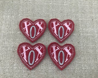 XOX Heart Valentine Feltie CUT or UNCUT