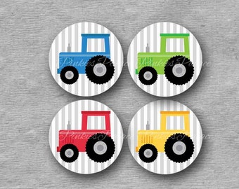 Tractor Stickers Envelope Seals Stickers Birthday Stickers Birthday Favor Stickers  - Set of 24