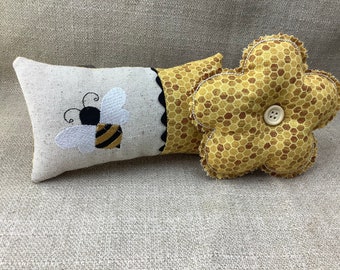 Bee Mini Pillow; Honeycomb Flower Pillow; Tiered Tray Filler; Dough Bowl Filler