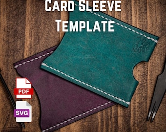 DIY Leather Card Wallet Pdf, Svg Pattern: Downloadable Minimalist Cardholder Template