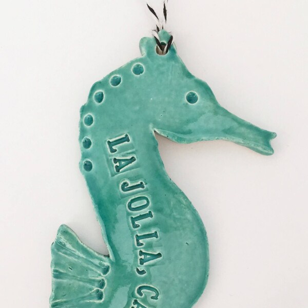 Corn husk Seahorse ornament