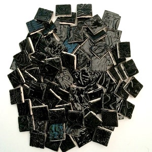BLACK SQUARE Mosaic Ceramic Tiles