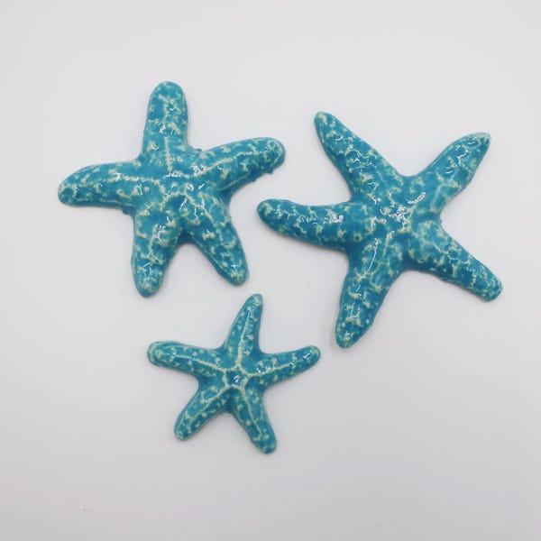 3 Seestern Fliesen - Türkis