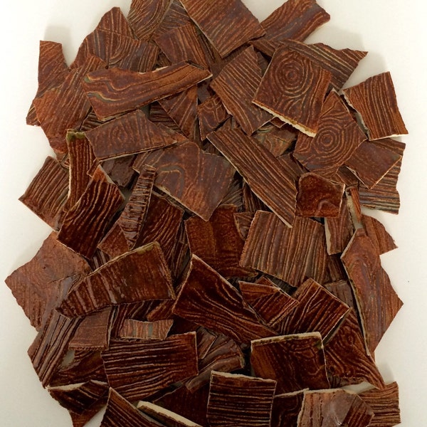 Wood Grain/Bark Ceramic Mosaic Tiles - 1 square foot - High Fired