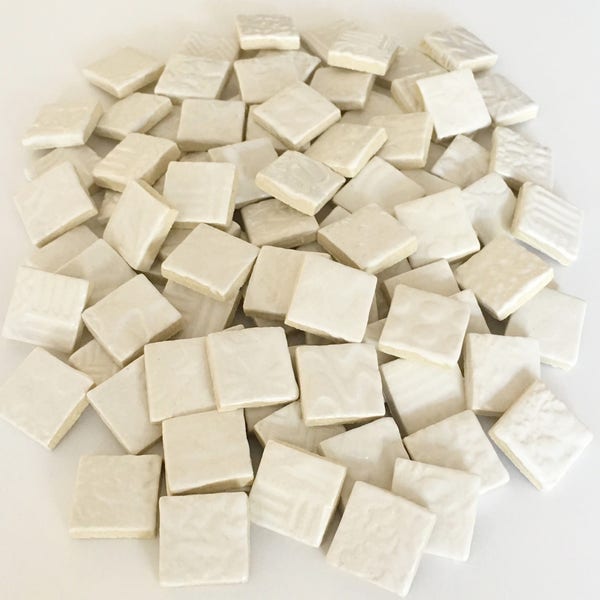 WHITE SQUARE High Fired Ceramic Mosaic Tiles