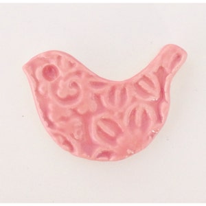 PINK Mosaic Bird Tile with Flower Print
