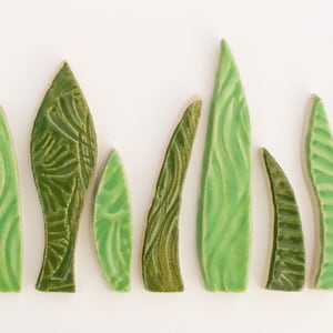 Mosaic Grass Tile - 12&quot; of High Fired Grass Tiles