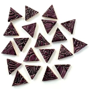 Purple Triangle Ceramic Mosaic Tiles
