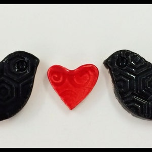 LOVE BIRDS with Red Heart