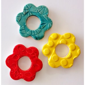 3 ADORABLE Flower Tiles