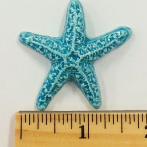 3 Starfish Tiles Turquoise image 3