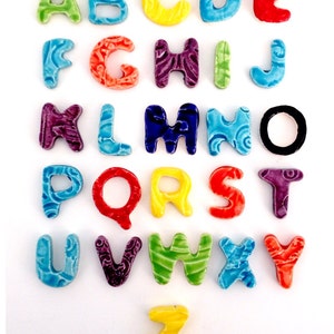 Letter Tiles - 3/4" Ceramic Letters