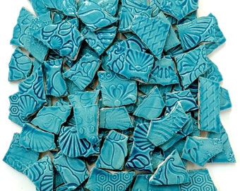 Turquoise Mosaic Ceramic Tiles - 1 Square Foot