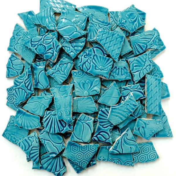 Turquoise Mosaic Ceramic Tiles - 1 Square Foot