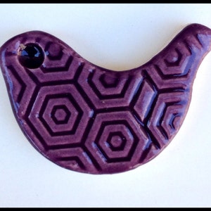 PURPLE Mosaic BIRD Tile