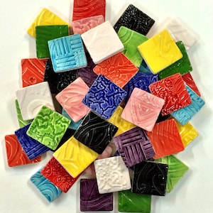 50 SQUARE MOSAIC Tiles - 1&quot;