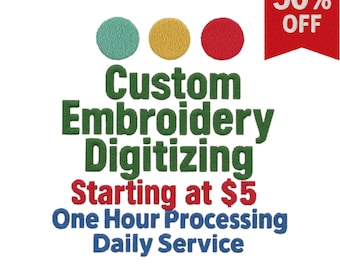 Custom Embroidery Digitizing, Logo Digitizing, Machine Embroidery Digitizing Service, Image Digitizing Embroidery, Custom Digitize Kid Gifts