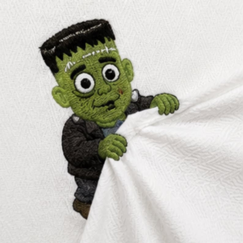 Pumpkin Monster Halloween Embroidery Design, Peeking Jack O Lantern ...