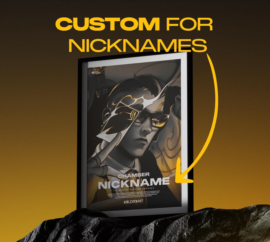 Valorant Personalized Nickname Poster Customized Nickname Valorant