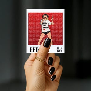 Scarlet Red Master Era Sticker: Pop Rock Song Lyric Quote