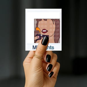 Midnight Era Record Album Sticker: Navy Blue Song Lyric Art