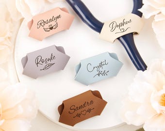 Engraved Leather Stethoscope ID Tag,Custom Stethoscope Name Tag,Personalized Nurse Stethoscope Charm,RN Gifts Nurse Doctor Graduation Gifts