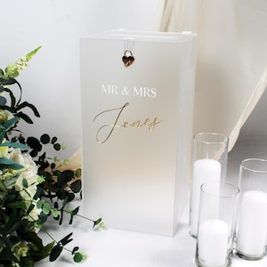 Tall Acrylic Card Box, Wedding Card Box, Card Box with Padlock.