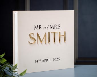 Personalized Acrylic Wedding Guest Book: Modern Wedding Signage