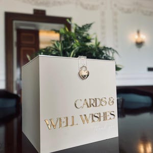 Caixa de acrílico para cartões, caixa de cartões de casamento, caixa de cartões com cadeado.